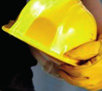Capacete de segurança amarelo